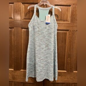 Mondetta Women's Light Blue Sleeveless Racerback Travel Dress, Size Large NWT
